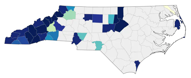 Alder Flycatcher county map