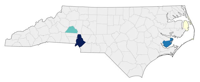 Allen's Hummingbird county map