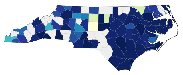 American Barn Owl county map
