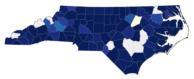 American Black Duck county map