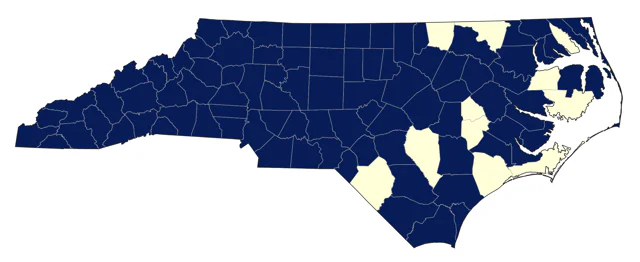 American Redstart county map