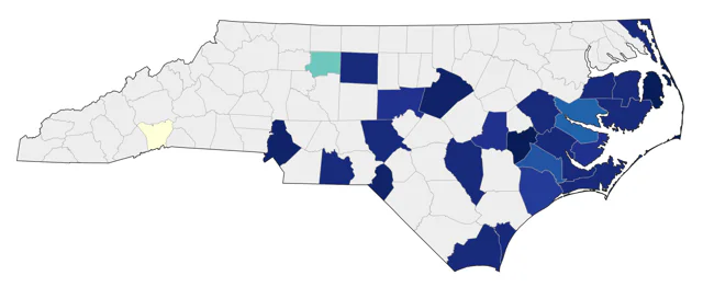Ash-throated Flycatcher county map
