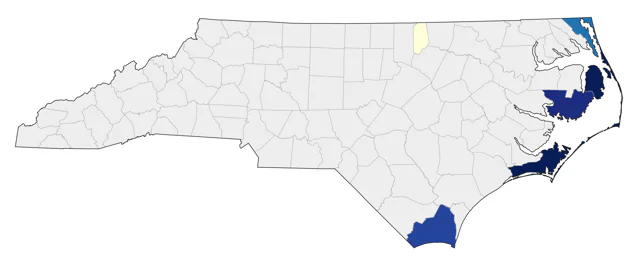Band-rumped Storm-Petrel county map