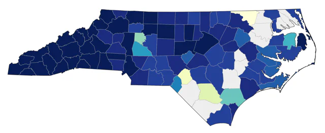 Bay-breasted Warbler county map