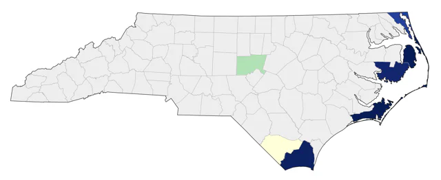 Black-capped Petrel county map