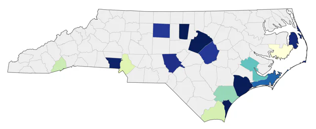 Black-chinned Hummingbird county map