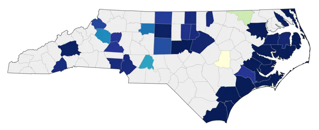 Black Scoter county map