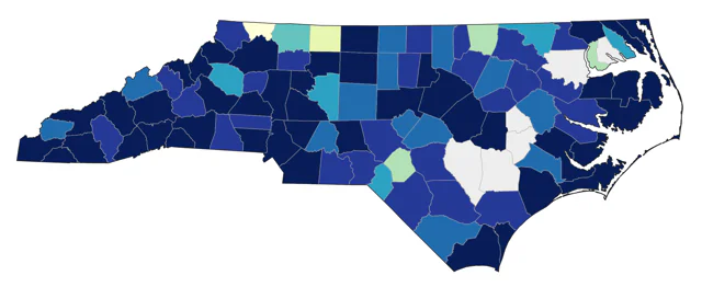 Blue-winged Teal county map
