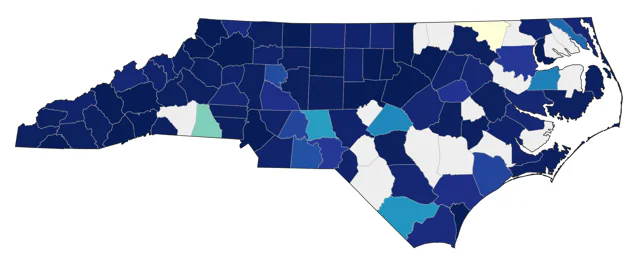 Blue-winged Warbler county map