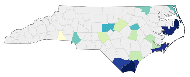 Bridled Tern county map