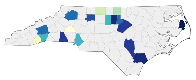 Budgerigar county map