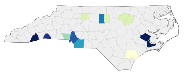 Calliope Hummingbird county map