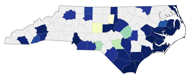 Common Gallinule county map