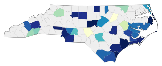 Eared Grebe county map