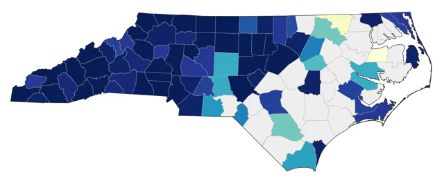 Eastern Warbling Vireo county map