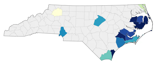 Eurasian Wigeon county map