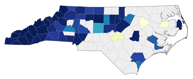 Golden-winged Warbler county map