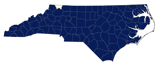 Great Blue Heron county map