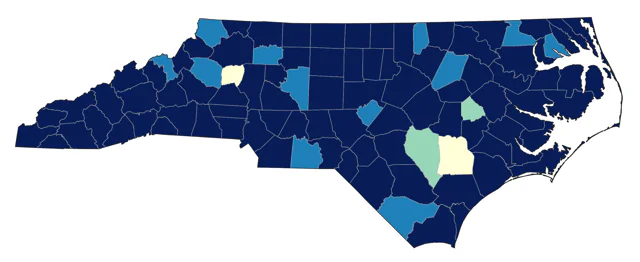 Great Horned Owl county map