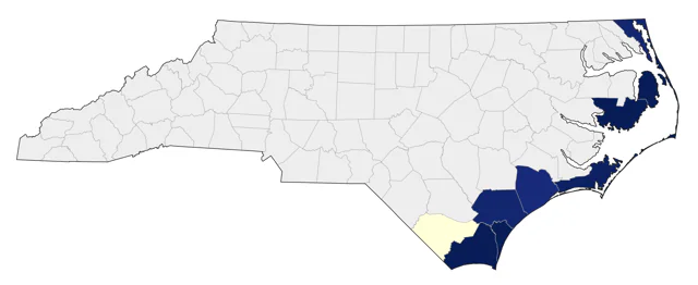 Great Shearwater county map