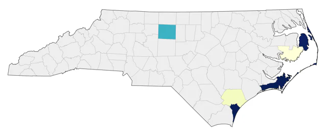 Harlequin Duck county map