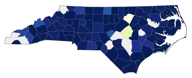Horned Grebe county map