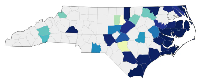 King Rail county map