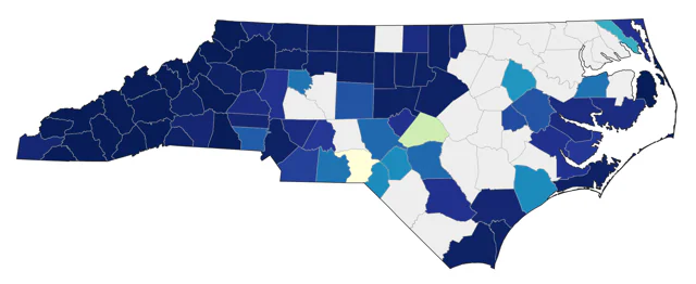 Least Flycatcher county map
