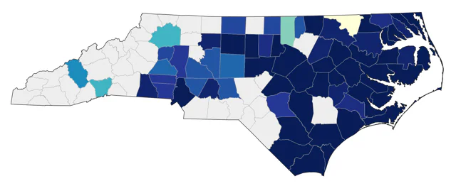 Lesser Black-backed Gull county map