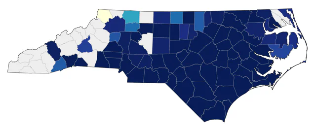 Loggerhead Shrike county map