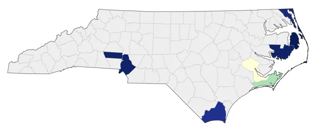 Long-tailed Jaeger county map