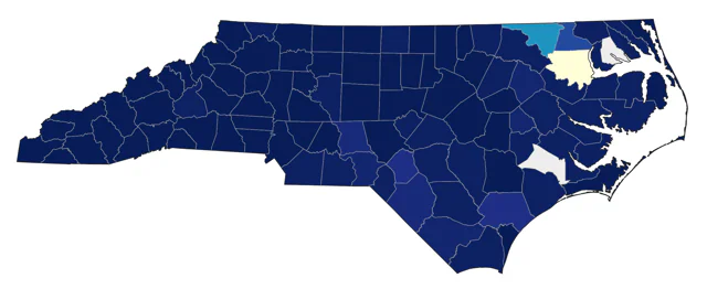 Magnolia Warbler county map