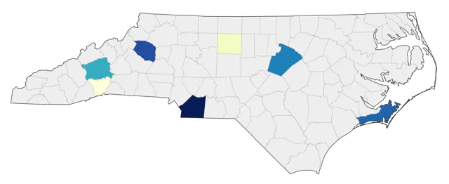 Mandarin Duck county map