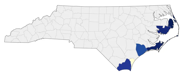 Masked Booby county map