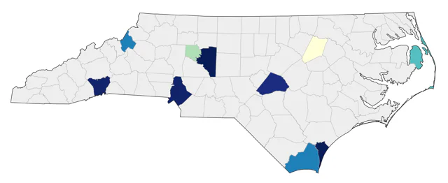 Monk Parakeet county map