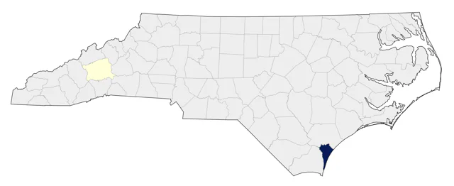 Mountain Bluebird county map