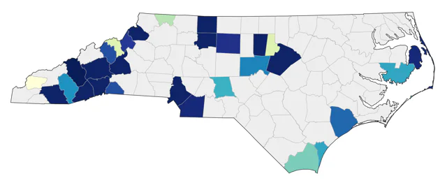 Mourning Warbler county map