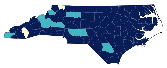 Northern Harrier county map