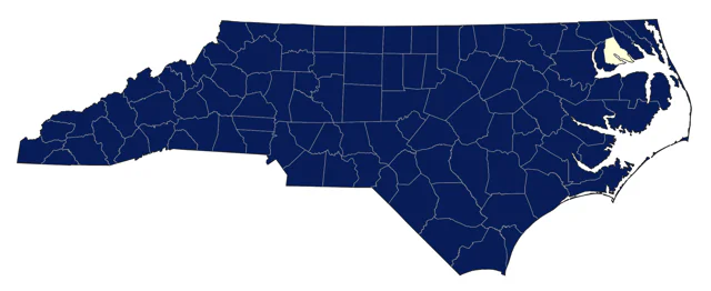 Northern Parula county map