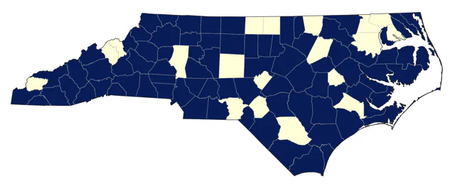 Palm Warbler county map