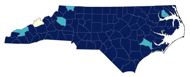 Pied-billed Grebe county map