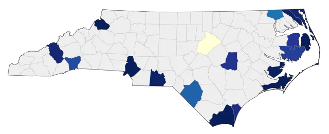 Purple Gallinule county map