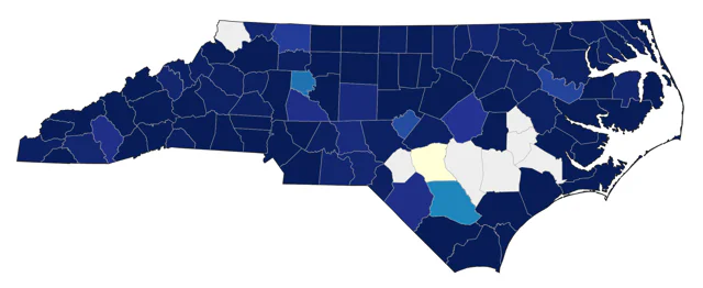 Red-breasted Merganser county map