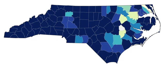 Red-breasted Nuthatch county map