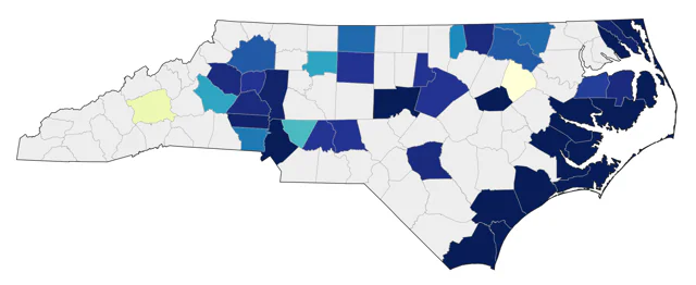Red-throated Loon county map