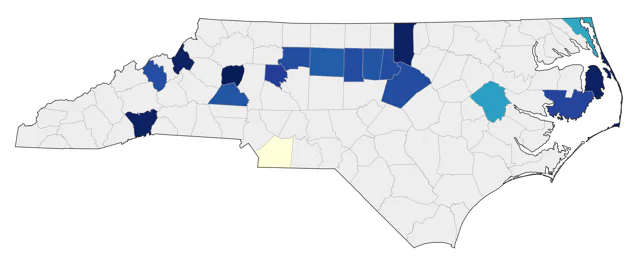 Redpoll county map