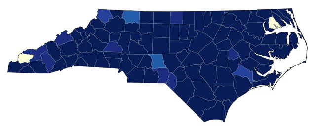 Ring-necked Duck county map