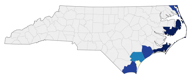 Roseate Tern county map