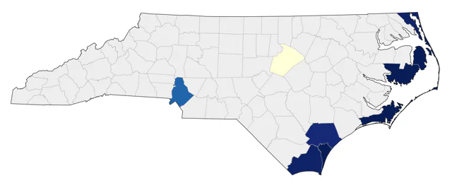 Sooty Shearwater county map