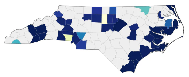 Surf Scoter county map